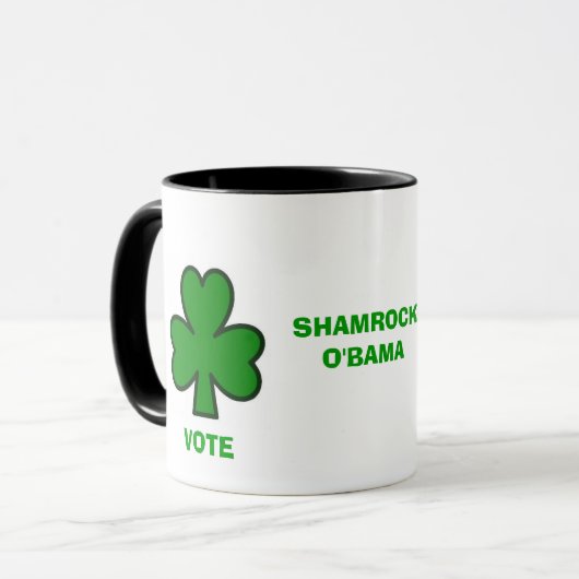 Senator Shamrock O'Bama Mug Tasse (Vorderseite Links)