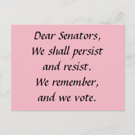 Senatoren bleiben erhalten Gedächtnis Stimmen Postkarte