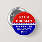 Senats-Minnesotas 2018 Karin Housley US Knopf Button (Vorne & Hinten)