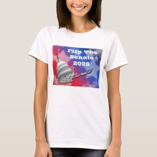 Senatsabstimmung 2026 umdrehen T-Shirt (Vorderseite)