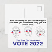 Senatsanhörung Nr., Siehe Nr., Sprich: Nein, böse  Postkarte (Vorne/Hinten)