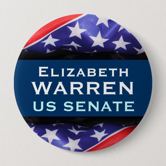 Senatskampagne-Knopf Elizabeth WAREN US Button (Vorderseite)