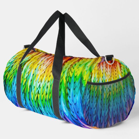 Senbazuru oder eintausend Origami-Krane Duffle Bag (Rechte Ecke)
