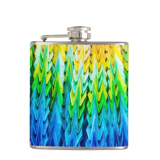 Senbazuru oder eintausend Origami-Krane Flachmann (Vorderseite)