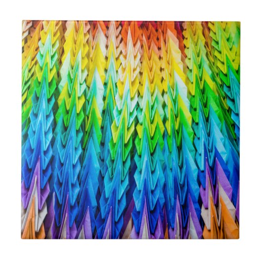 Senbazuru oder eintausend Origami-Krane Fliese (Vorderseite)