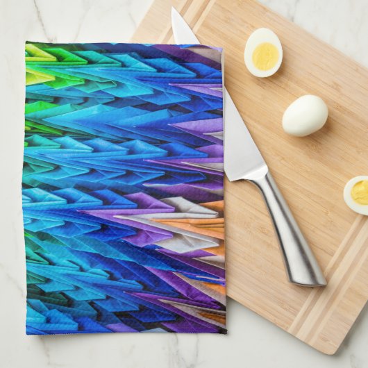 Senbazuru oder eintausend Origami-Krane Geschirrtuch (Viertel Falte)