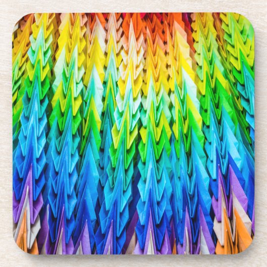 Senbazuru oder eintausend Origami-Krane Getränkeuntersetzer (Vorderseite)