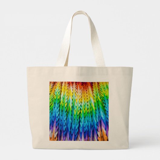 Senbazuru oder eintausend Origami-Krane Jumbo Stoffbeutel (Rückseite)