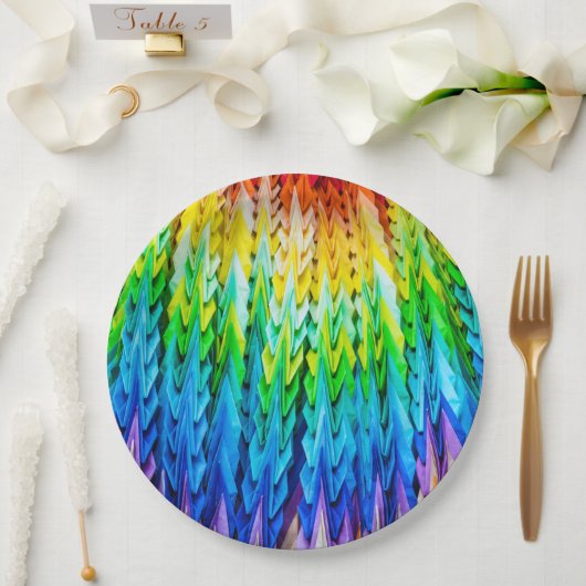 Senbazuru oder eintausend Origami-Krane Pappteller (Hochzeit)