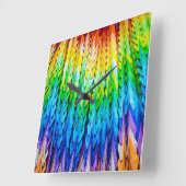 Senbazuru oder eintausend Origami-Krane Quadratische Wanduhr (Winkel)