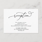 sencilla de casamiento blanco y negro begleitkarte (Vorderseite)