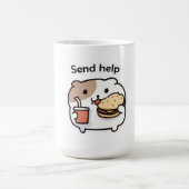 Send Help Funny Coffee Mug – Relatable Stress Meme Kaffeetasse (Mittel)