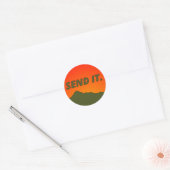 Send it. Sticker Orange/Army Green (Umschlag)