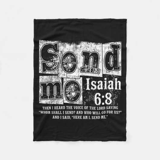 Send Me Isaiah 6_8 Christian Here Am I Send Me, Fa Fleecedecke (Vorderseite)