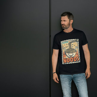 Send Noods - Lustige Nudel-Wortspiel Retro-Stempel T-Shirt