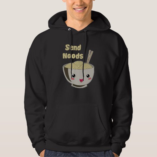 Send Noods Vintage Ramen Japanese Noodle Soup Hoodie (Vorderseite)