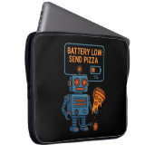 Send Pizza Robot Battery 5% Gaming Foodie Funny Laptopschutzhülle (Vorne Rechts)