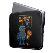 Send Pizza Robot Battery 5% Gaming Foodie Funny Laptopschutzhülle (Vorderseite Links)