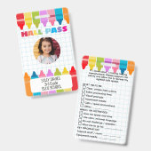SEND Student Support Crayon Maths Pass Badge Ausweis (Vorder- & Rückseite)