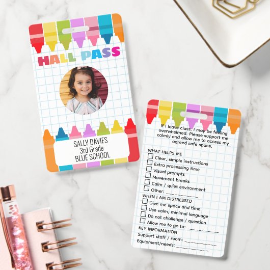 SEND Student Support Crayon Maths Pass Badge Ausweis (Büro)