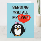 Sende dir all meine Liebe Grußkarte Karte (Vorderseite)