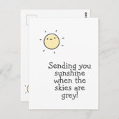 Sende dir die Sonne! Gute Besserung Postkarte (Vorne/Hinten)