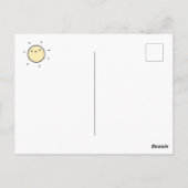 Sende dir die Sonne! Gute Besserung Postkarte (Rückseite)