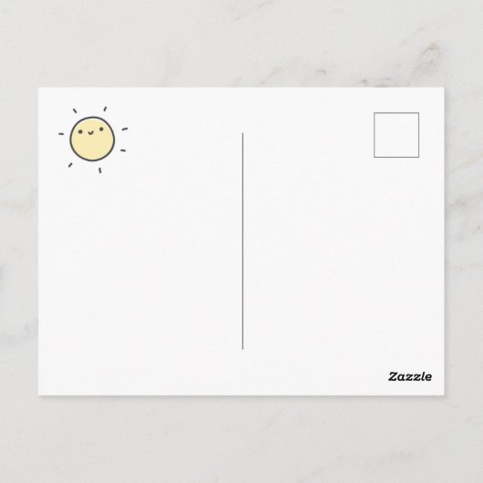 Sende dir die Sonne! Gute Besserung Postkarte (Rückseite)