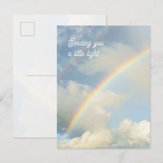 Sende dir einen kleinen Lichtregenbogen, ich denke Postkarte (Vorne/Hinten)