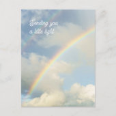 Sende dir einen kleinen Lichtregenbogen, ich denke Postkarte (Vorderseite)