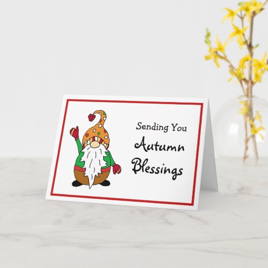 Sende dir Herbstsegmente, Niedlicher Herbst Karte (Gelbe Blume)