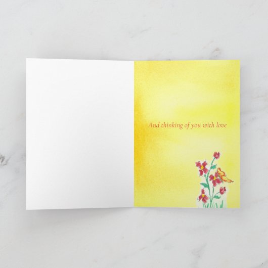 Sende dir Sonnenschein Denken über deine Liebe Karte (Innenseite)