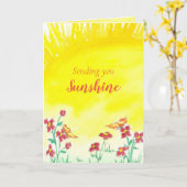 Sende dir Sonnenschein Denken über deine Liebe Karte (Gelbe Blume)