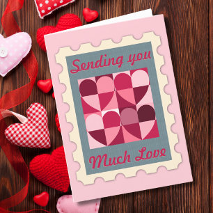 Sende Dir viel Liebe Postwertzeichen Valentinstag Feiertagskarte