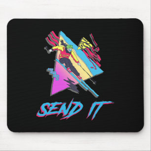 Sende es einfach Skifahrer Skifahren Ski Sendy Ext Mousepad