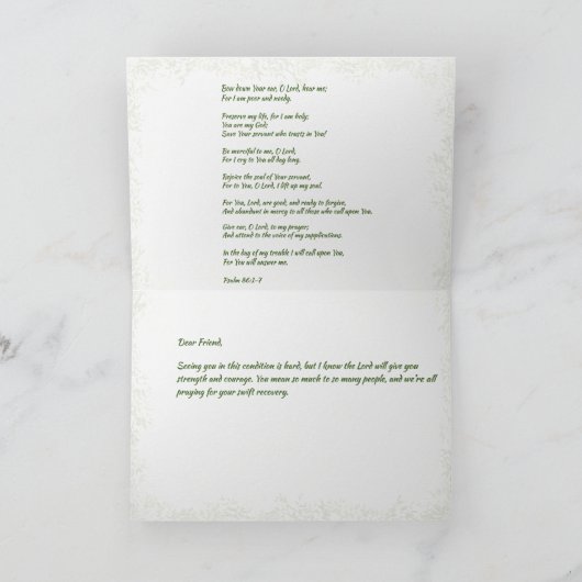 Sende Hoffnungen für Erholung Ankündigung (Innenseite)