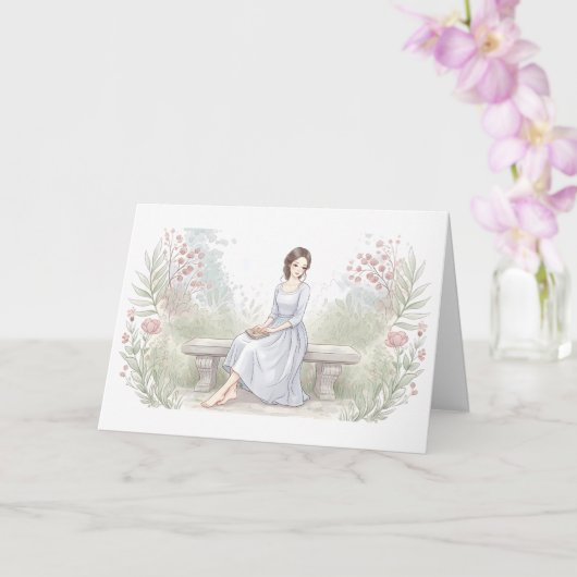Sende Ihnen Frieden - Watercolor Garden Reader  Karte (Orchidee)