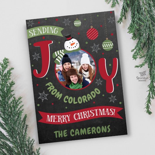 Sende Joy Christmas Snowman Feiertagskarte