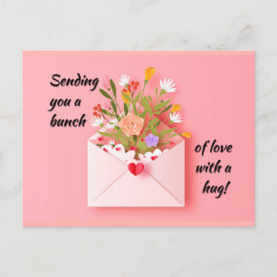 Sende Liebe und einen Kuss! Postkarte