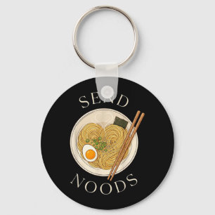 Sende Nudeln leckeres japanisches Essen Ramen Herz Schlüsselanhänger