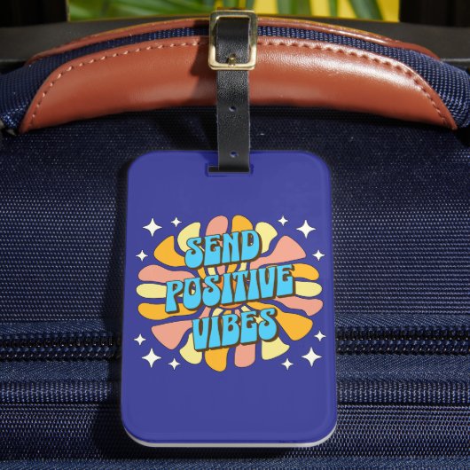 Sende positive Vibes Gepäckanhänger (Vorderseite Insitu 2)