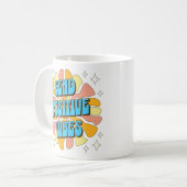 Sende positive Vibes Kaffeetasse (Vorderseite Links)