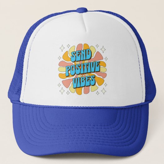 Sende positive Vibes Truckerkappe (Vorderseite)