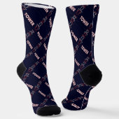 Sendemast und Stromleitungsmuster Socken (Gewinkelt)