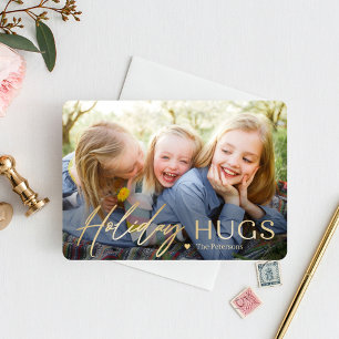 Senden der Hugs Modern Holiday Foto Card Feiertagskarte