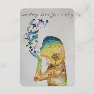 Senden der Liebe-Gruß-Karten Karte