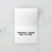 Senden einer Bärenumarmung an Sie Feiertagskarte (Innenseite)