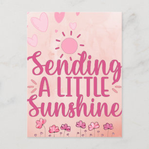 Senden einer kleinen Sonnenschein-Postkarte Postkarte