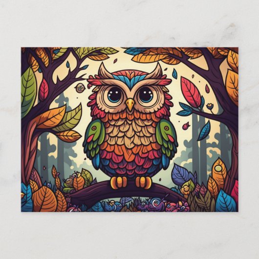 Senden einer klugen Nachricht mit Owl Postkarten (Vorderseite)