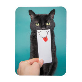 Senden einer lächelnden, lustigen Katze mit dem Mu Magnet